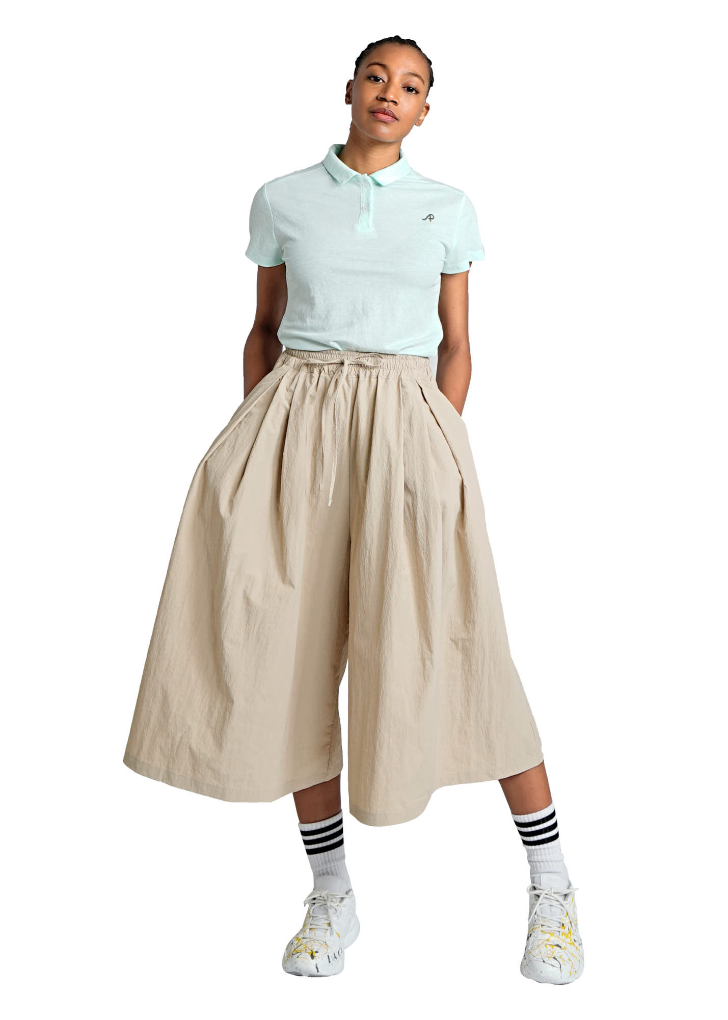 AW21PT05TWO TUCK WIDE CULOTTE_BEIGE