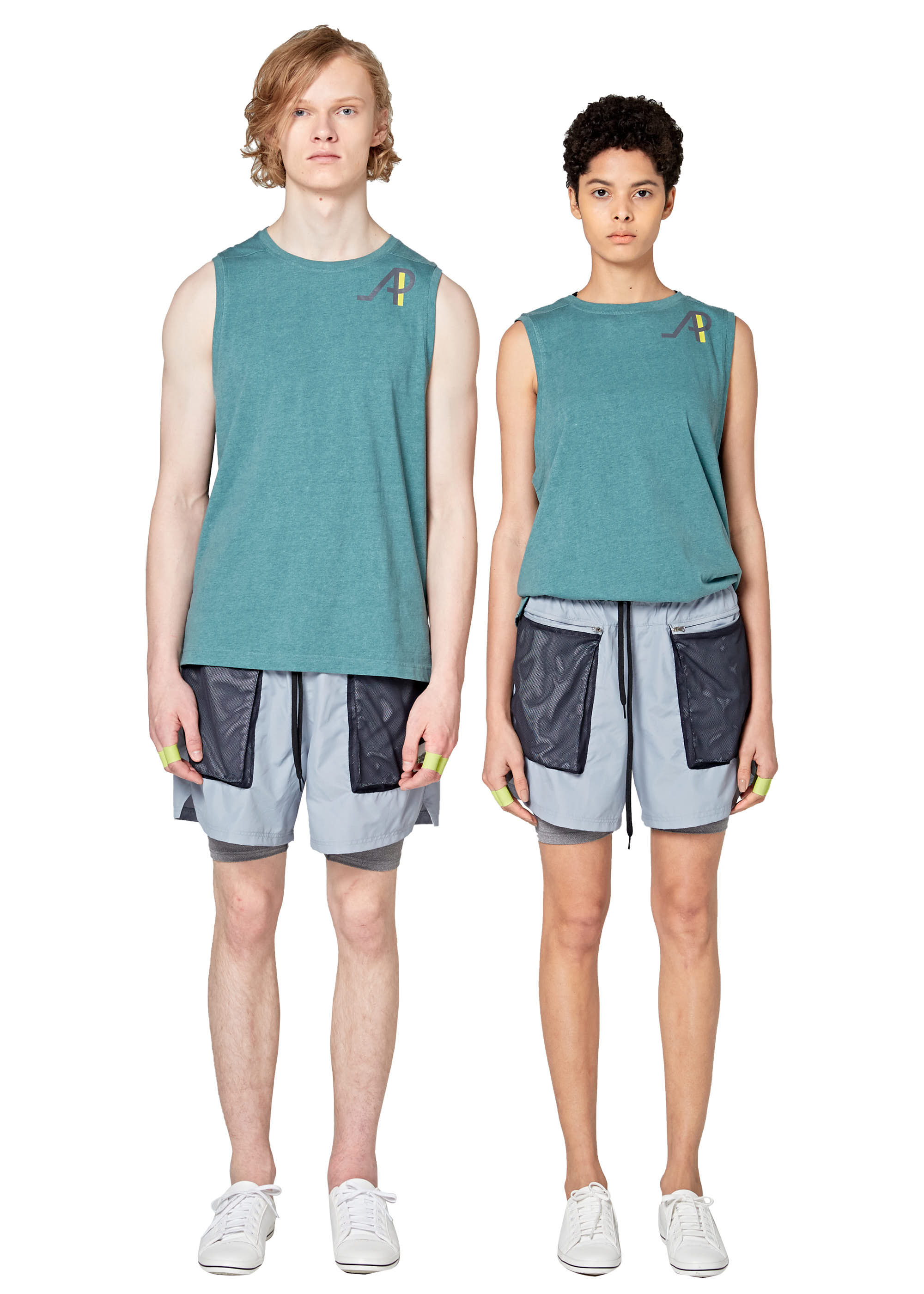 AM01PS022 in 1 BAND RUNNING SHORTS_LIGHT GREY
