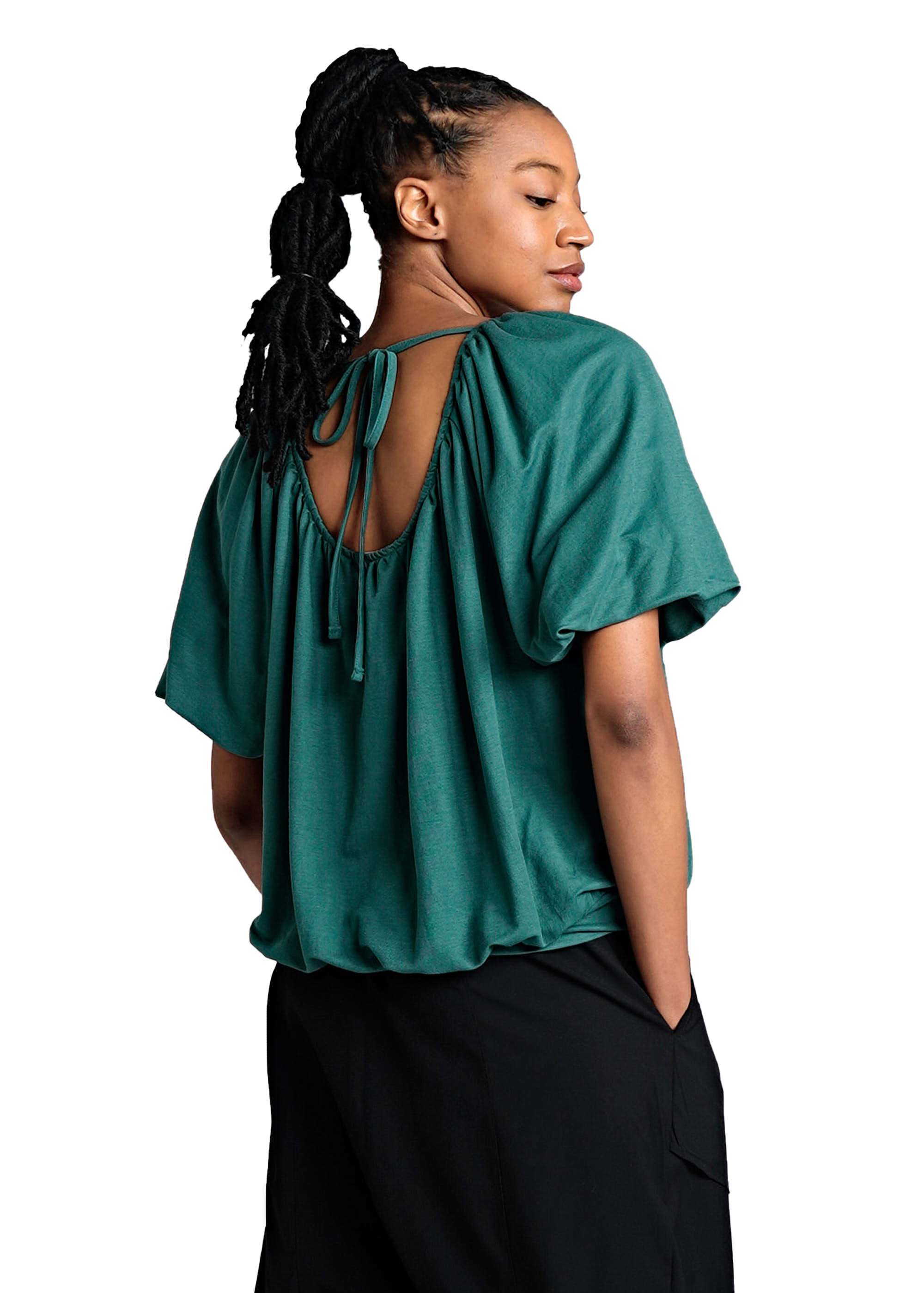 AW21TH08BACK STRAP LAYER TOP_DEEP GREEN