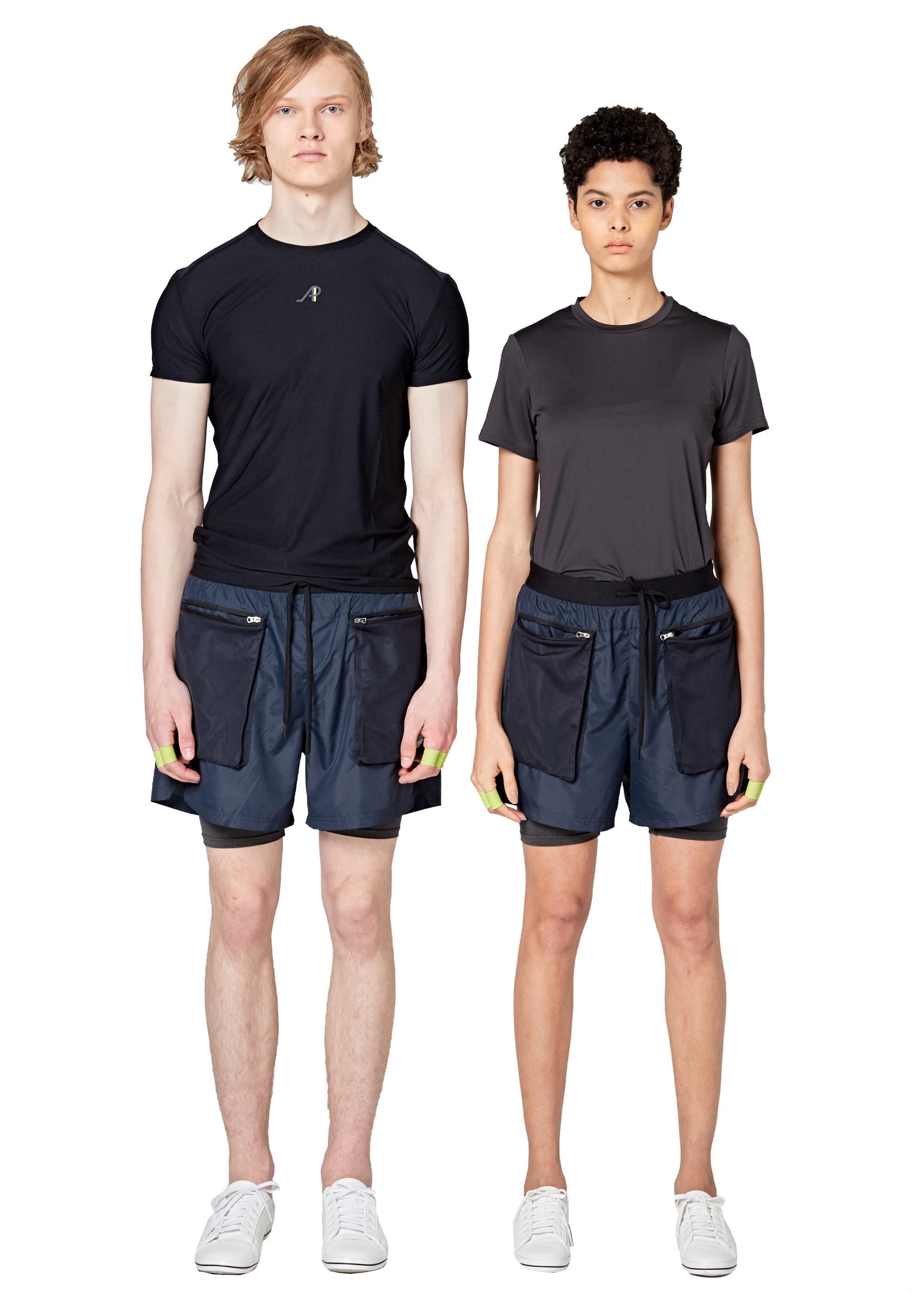 AM01PS022 in 1 BAND RUNNING SHORTS_BLACK