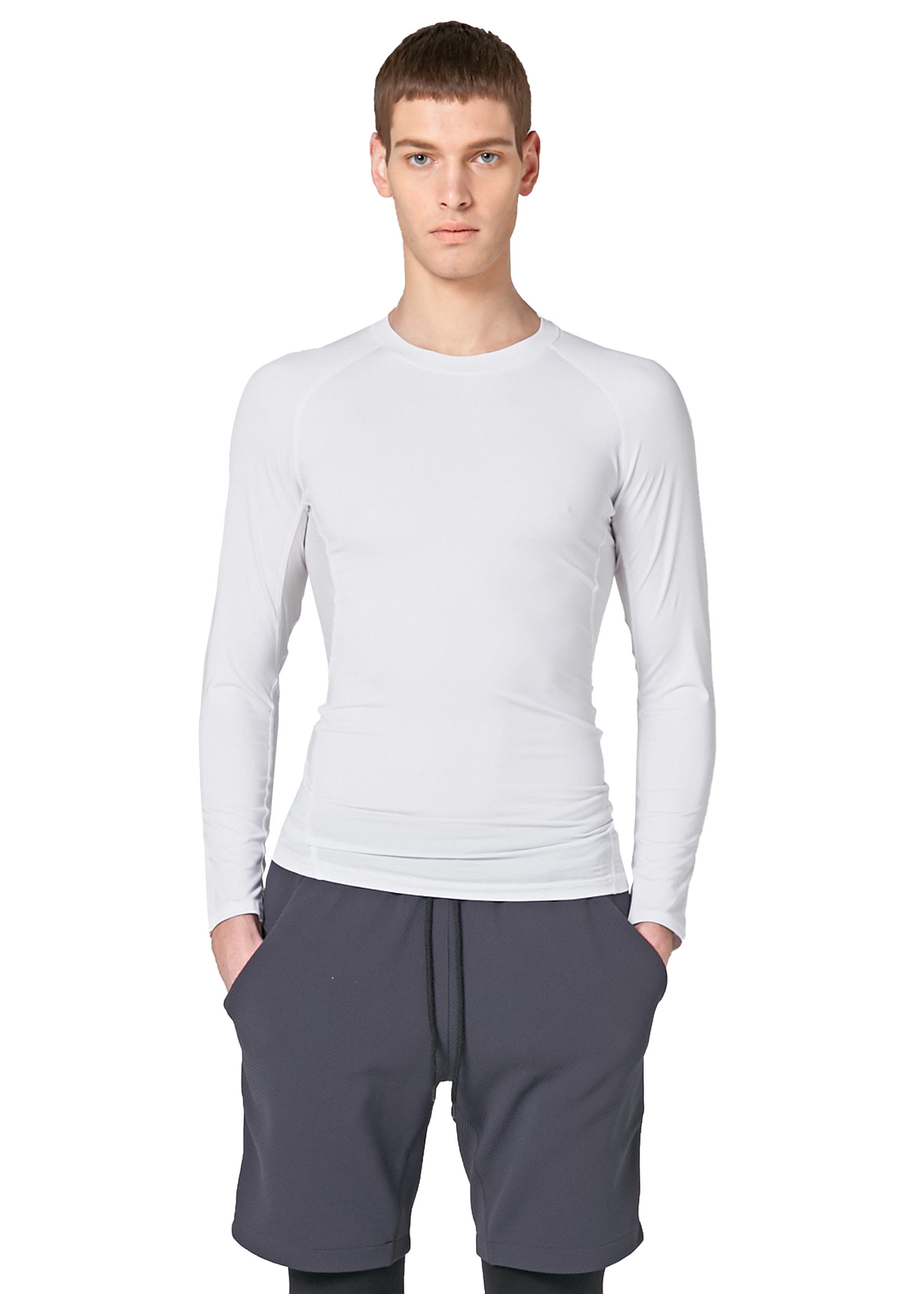AM01TL01DRY-FIT COMPRESSION TOP_WHITE